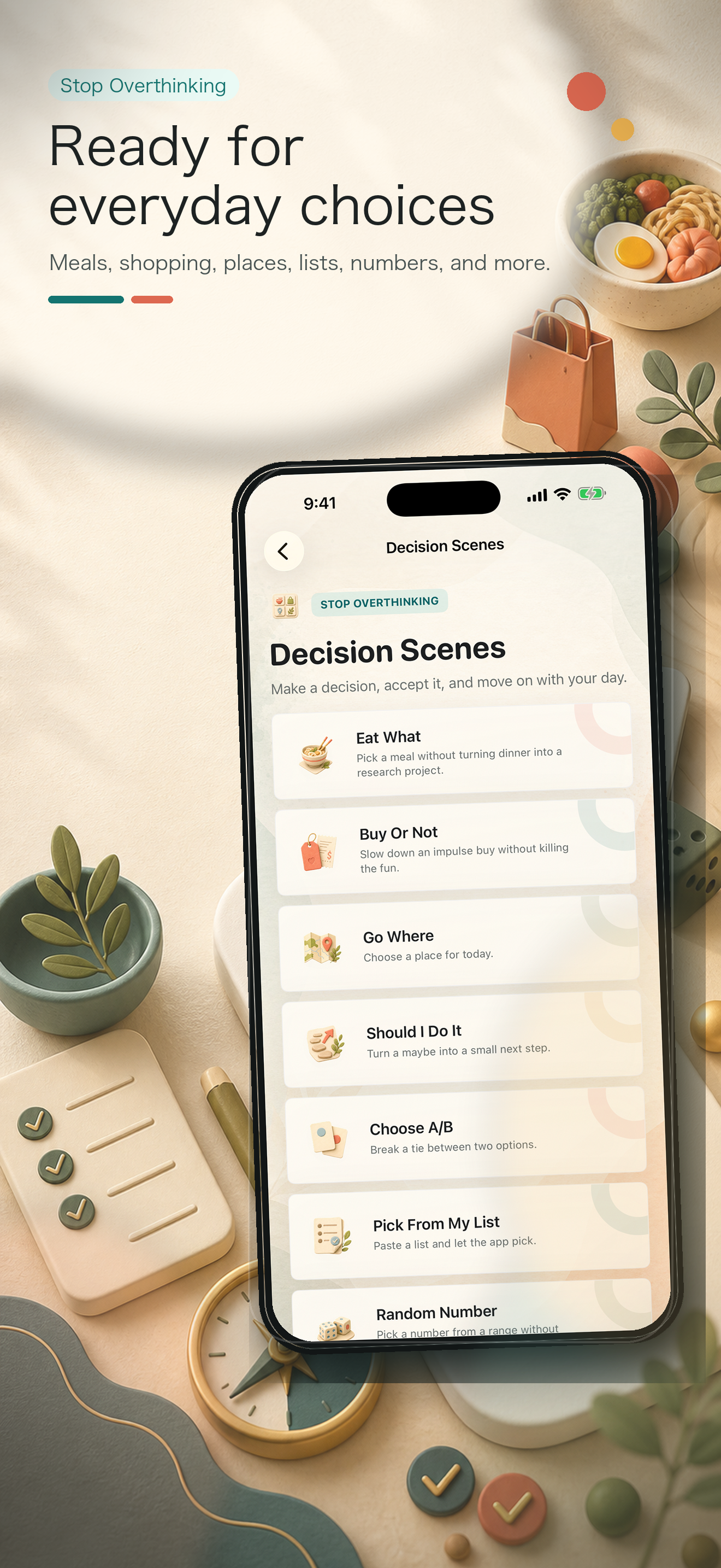 Decision scenes screen